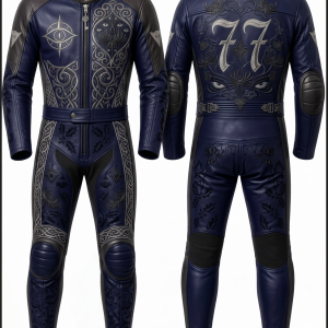 halloween custom leather motorcycle suit