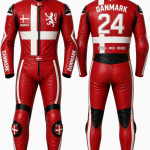 Denmark Custom Leather Racing Suit - One Piece