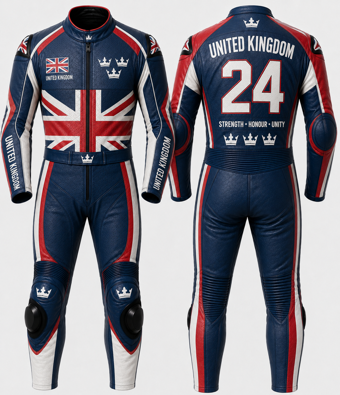 UK CUSTOM 3D LEATHER MOTORCYCLE SUIT