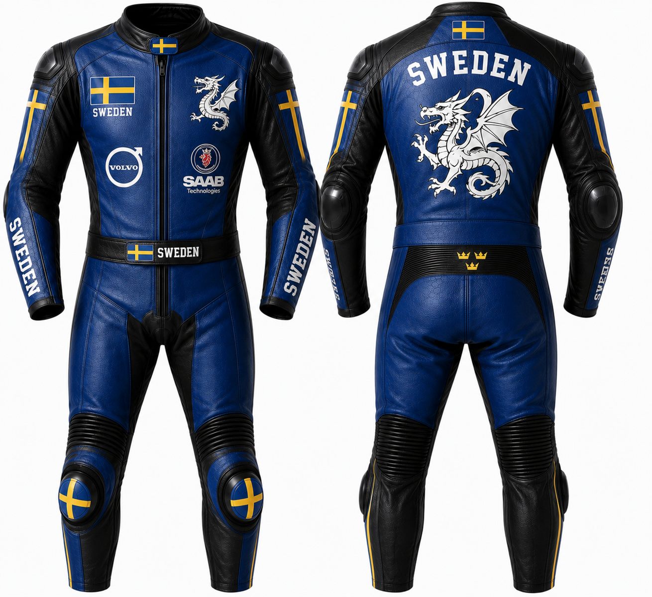 SWEDEN CUSTOM 3D LEATHER MOTORCYCLE SUIT