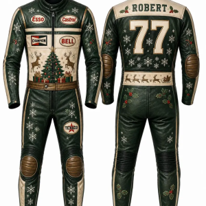 Xmas Custom Leather Motorcycle Suit