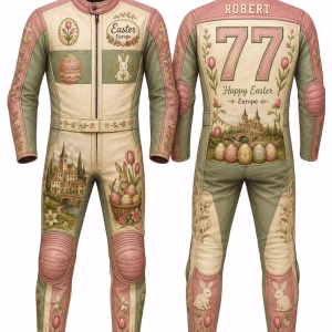 easter cowhide leather motorcycle suit