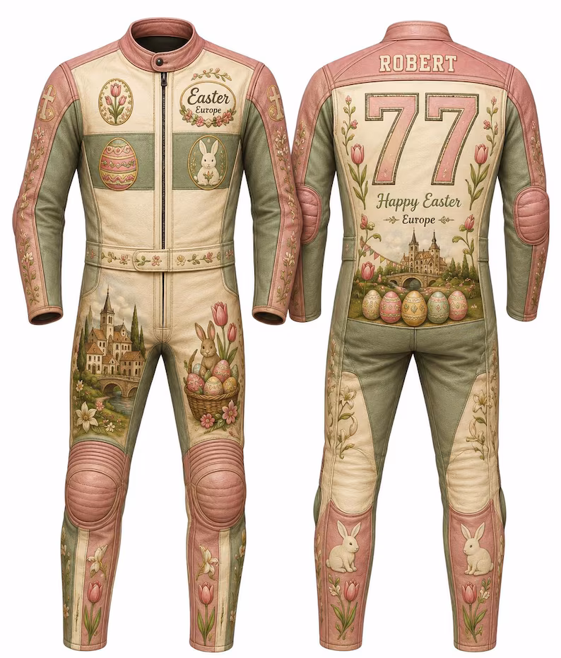 easter cowhide leather motorcycle suit